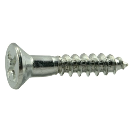 Midwest Fastener Wood Screw, #9, 1 in, Zinc Plated Steel Flat Head Phillips Drive, 100 PK 02567